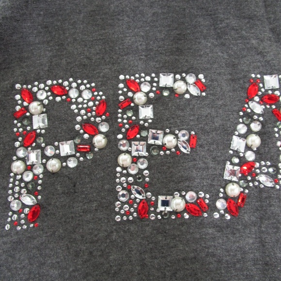 NWT Macys PEACE Bling Rhinestone Sweatshirt Top 1X - Picture 6 of 7
